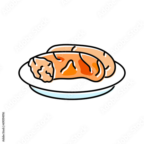 ratatouille french cuisine color icon vector. ratatouille french cuisine sign. isolated symbol illustration