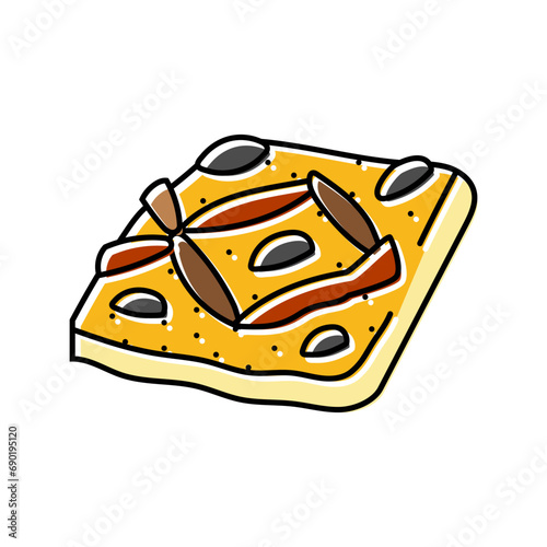 pissaladier french cuisine color icon vector. pissaladier french cuisine sign. isolated symbol illustration photo