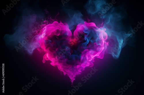 heart with smoke