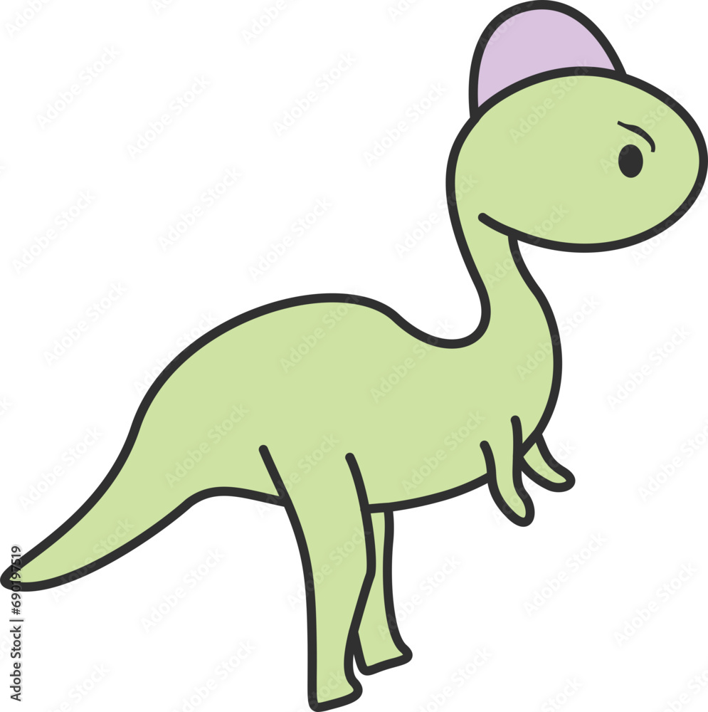 Playful Dinosaur Illustration Element
