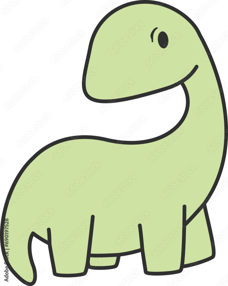 Playful Dinosaur Illustration Element Playful Dinosaur Illustration Element