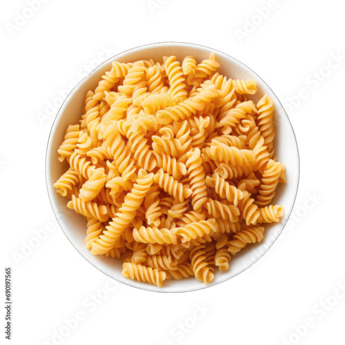 Plate with pasta isolated on a white or transparent background, png
