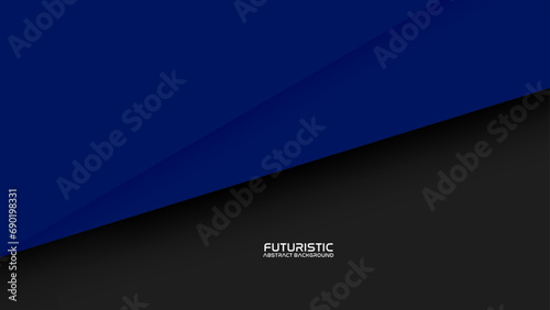 Abstract banner design with blue geometric background. Blue banner background. Suit for business, corporate, banner, backdrop and much more