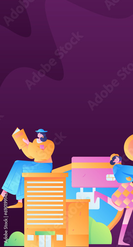 Home loan flat vector concept operation illustration
