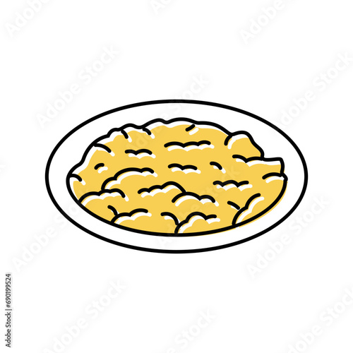 risotto milanese italian cuisine color icon vector. risotto milanese italian cuisine sign. isolated symbol illustration