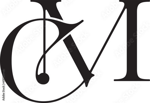 MC letter logo modern design