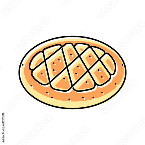 pita bread turkish cuisine color icon vector. pita bread turkish cuisine sign. isolated symbol illustration