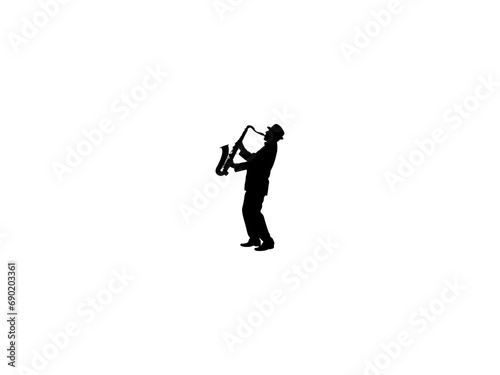 Saxophone Player icon vector. Saxophone Player vector design and illustration. Saxophone Player silhouette isolated white background