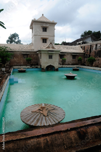 Taman Sari Water Castle. The Segaran lake area.  Part of the Umbul Pasiraman bathing complex. Yogyakarta, Java, Indonesia photo