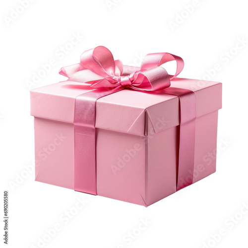 Gift box with ribbon and bow transparent, PNG © LisyLo