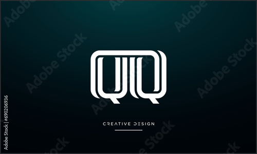 QQ or Q Alphabet letters logo monogram