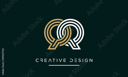 QQ or Q Alphabet letters logo monogram