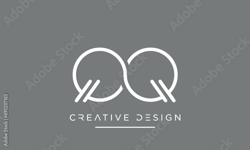 QQ or Q Alphabet letters logo monogram