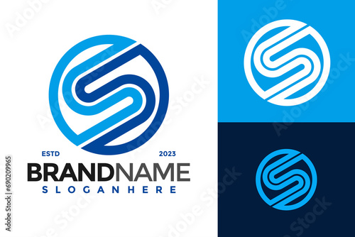 Letter S Monogram Logo design vector symbol icon illustration photo