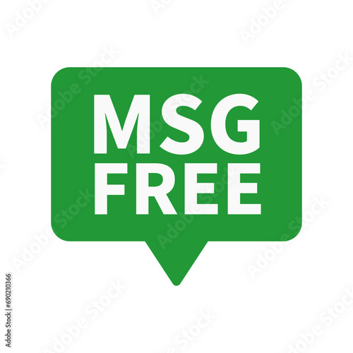 Msg Free In Green Rectangle Shape For Product Information Business Promotion Marketing Social Media
