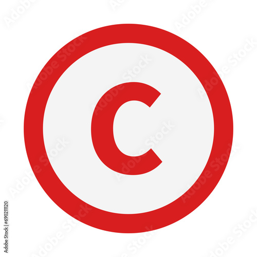 Free Download Copyright Symbol In Red Circle Line Shape For Trademark Legal Intellectual Property
 - GFXLoad