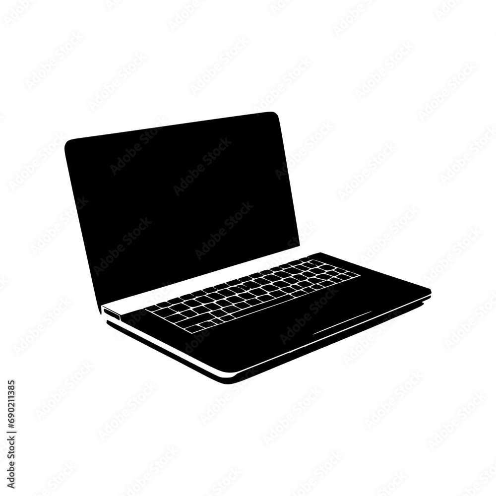 laptop isolated on white background