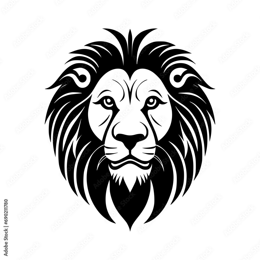 Lion Head illustration vector icon