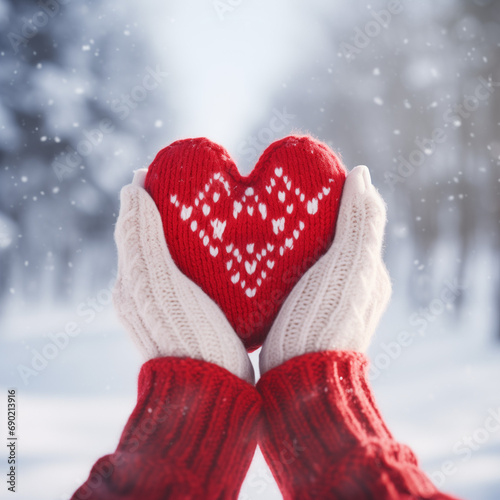 heart in snow