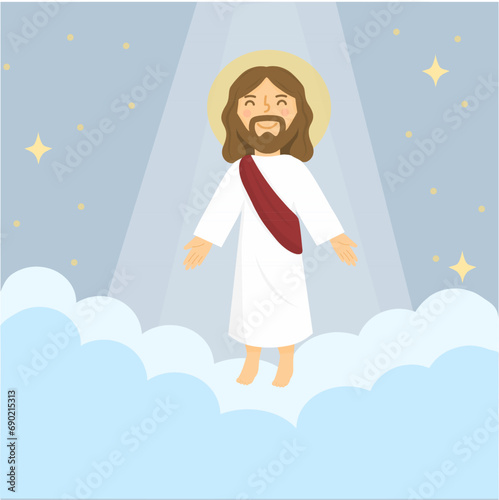 Illustration Ascension of Jesus christ 