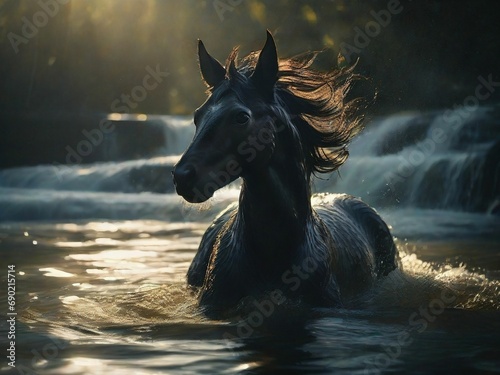 horse in water © Neitangraph