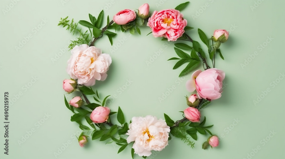 Flowers frame. Free space for text. Flowers frame. Free space for text.