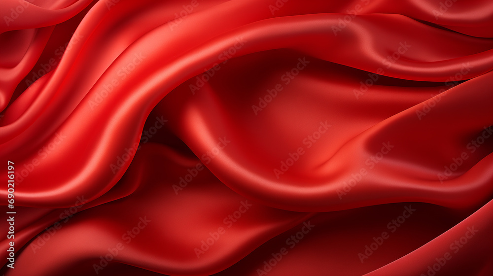 red silk fabric, top view, background and pattern from natural material. red silk fabric, top view, background and pattern from natural material.