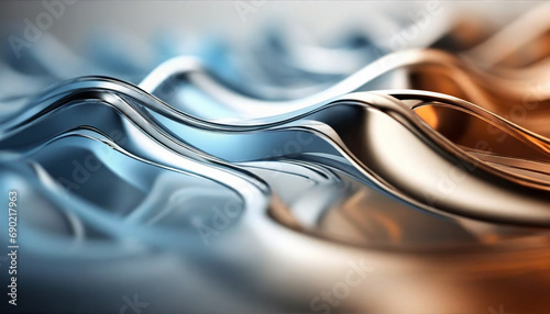 Abstract wave background with 3d style photo