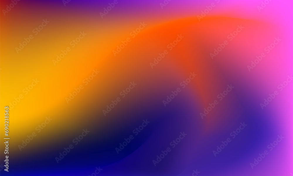 Abstract gradient mesh wavy liquit background. Blue, violet and yellow saturated vivid color blend. Design template. Abstract gradient mesh wavy liquit background. Blue, violet and yellow saturated vivid color blend. Design template.