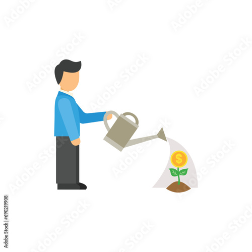 businessman with a briefcase/ tree plantation 
