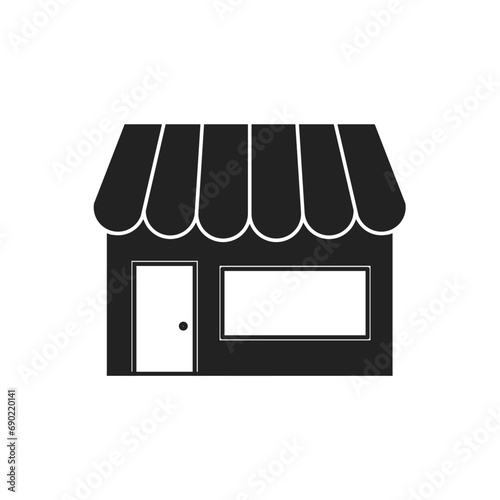 shop icon vector flat illustration