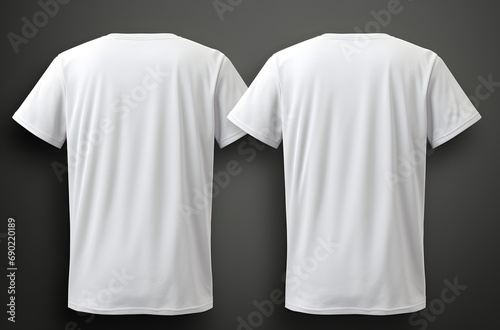 Mockup of a white plain T-shirt 