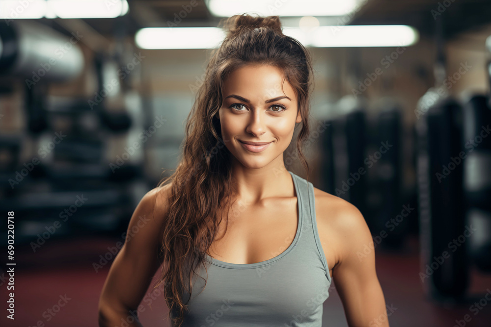 Confident Boxer Woman Training Hard in Gym
