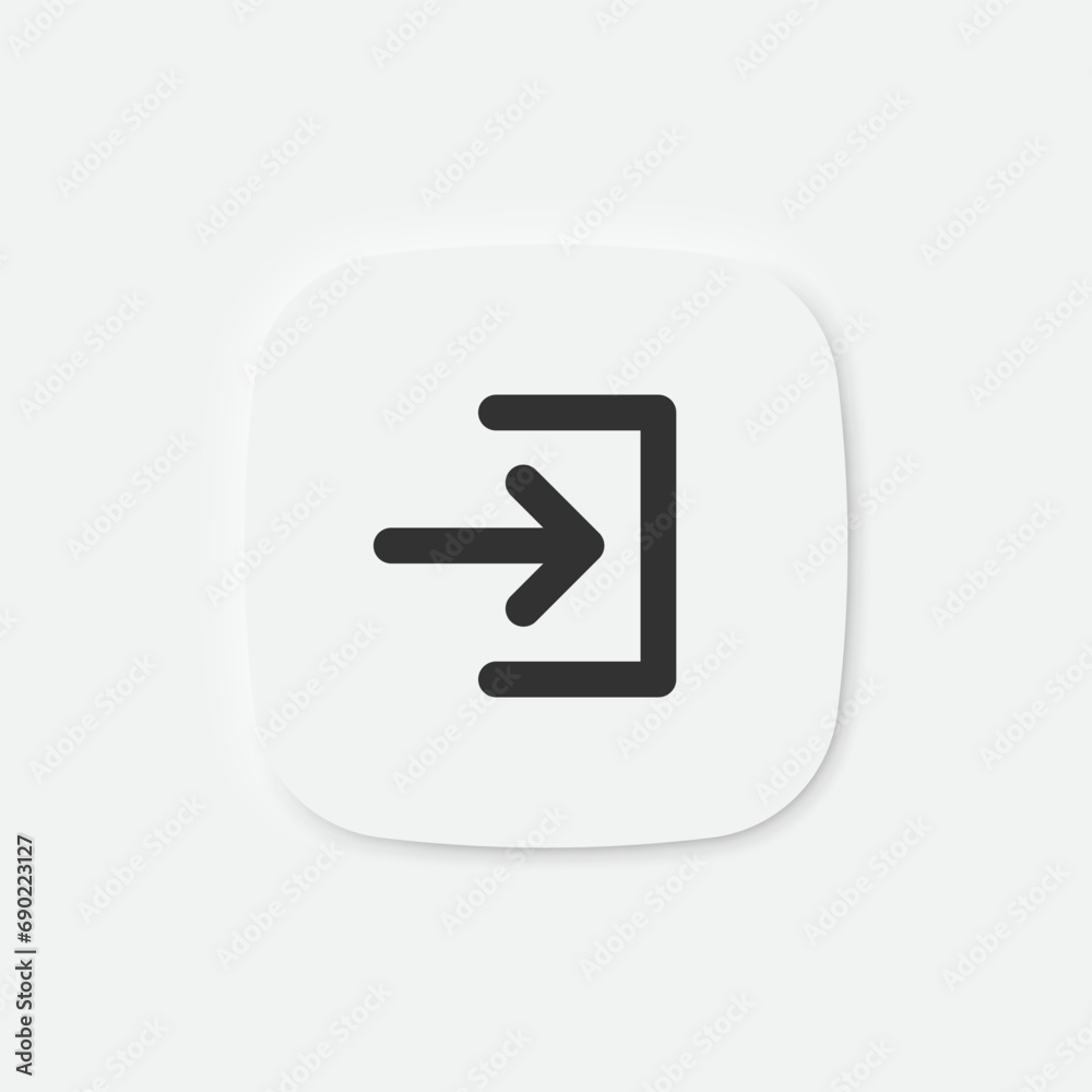 Exit icon. Logout symbol. Door signs. Login symbols. Arrow out icons. Vector isolated sign. Exit icon. Logout symbol. Door signs. Login symbols. Arrow out icons. Vector isolated sign.