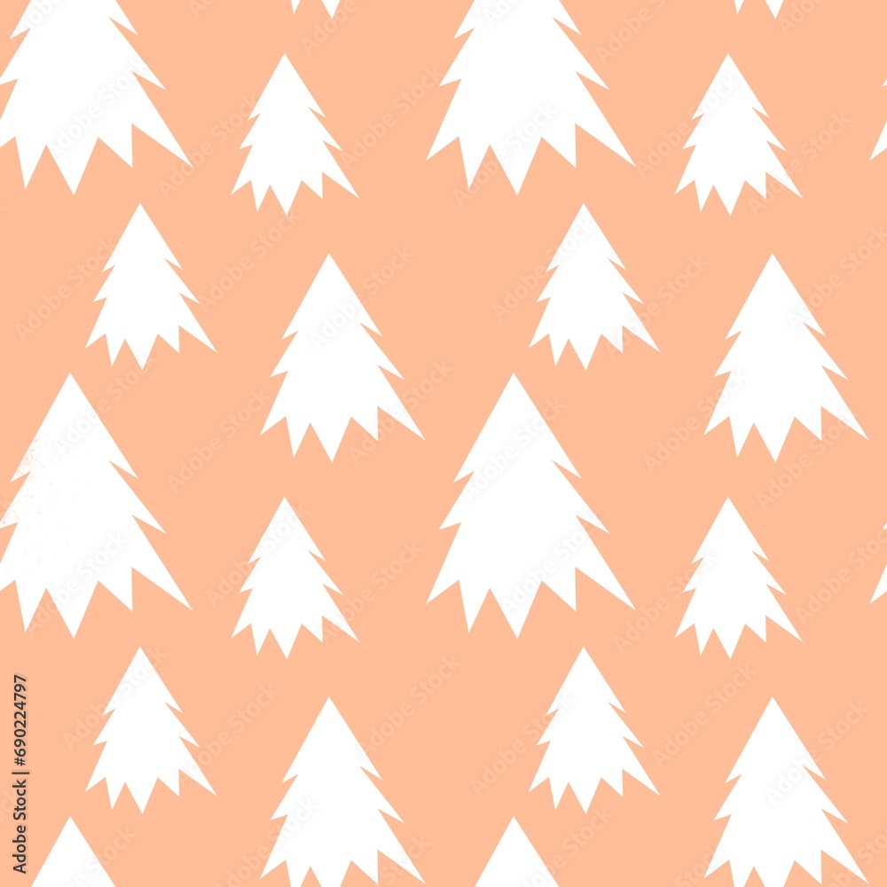 Christmas tree cutout background. trees happy New Year seamless pattern. Winter holiday Simple pine trees in trendy color clip art. Pantone color 2024 Peach Fuzz. color of the year Christmas tree cutout background. trees happy New Year seamless pattern. Winter holiday Simple pine trees in trendy color clip art. Pantone color 2024 Peach Fuzz. color of the year