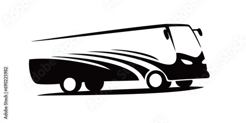 bus silhouette design. travel transportation sign and symbol.