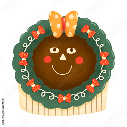 Christmas catoon Cake Paint