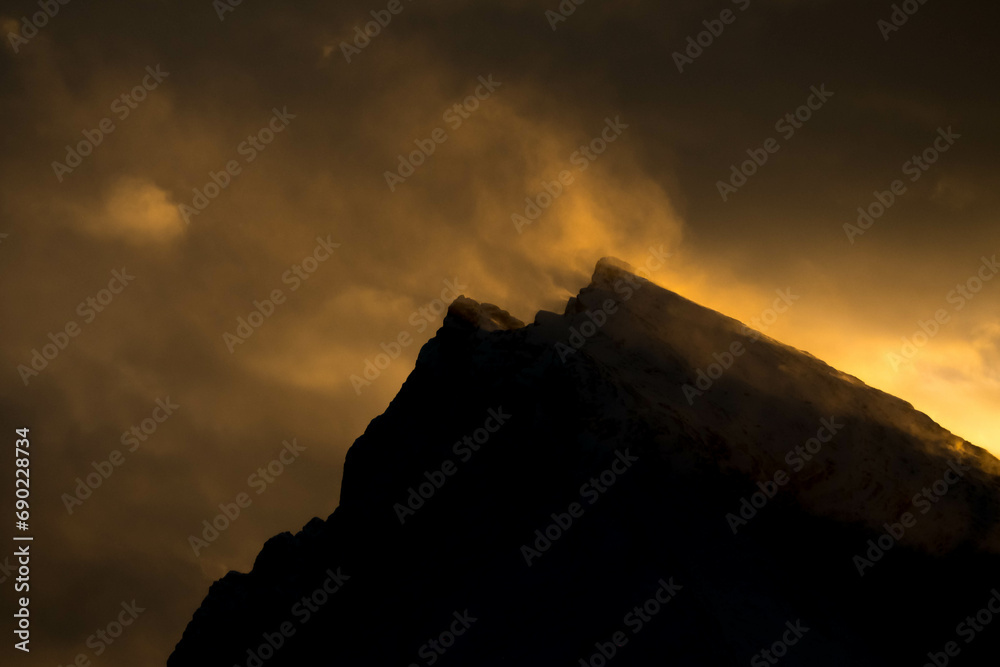 Mount Watzmann at sunset