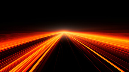 orange lines converge on the vanishing point black background