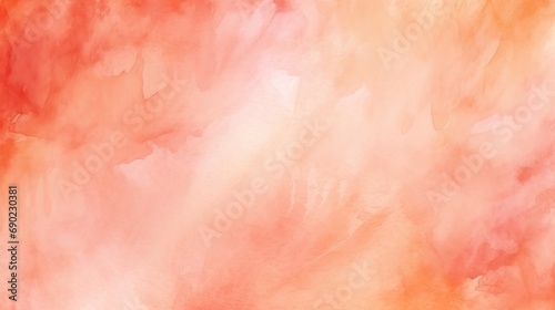 Watercolor art background. Old paper. Peach Fuzz texture for cards, flyers, poster, banner.
