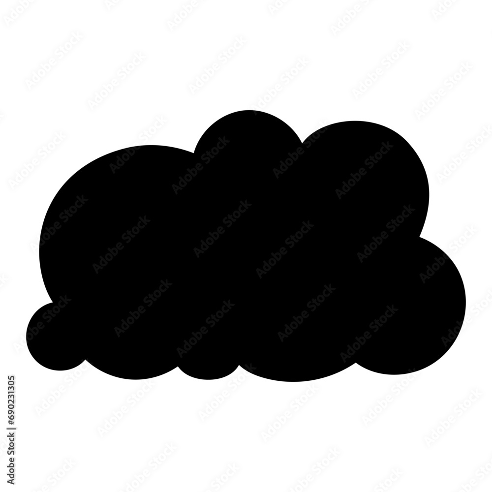 Toy cloud icon vector. Baby clouds illustration sign. Cloud symbol or logo.