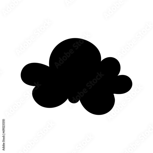 Toy cloud icon vector. Baby clouds illustration sign. Cloud symbol or logo.