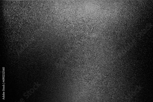 white black glitter texture abstract banner background with space. Twinkling glow stars effect. Like outer space, night sky, universe. Rusty, rough surface, grain.