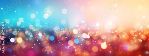 Enchanted Glittering Lights with Dreamy Bokeh Effect, banner, advertisements, as a background for special event announcements, invitations, New Year's or Christmas decorations photo