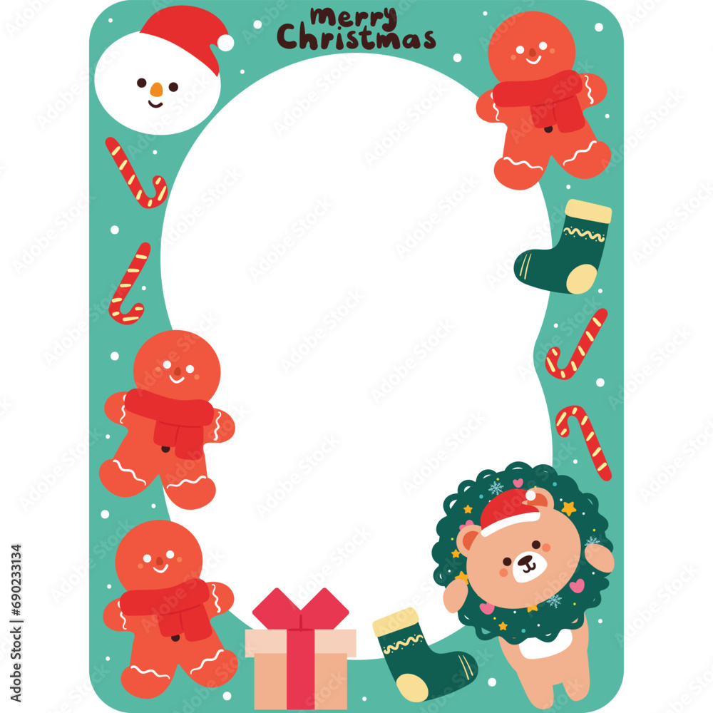 cute hand drawing frame with Christmas theme. cute frame design for card holder, photo card cute hand drawing frame with Christmas theme. cute frame design for card holder, photo card