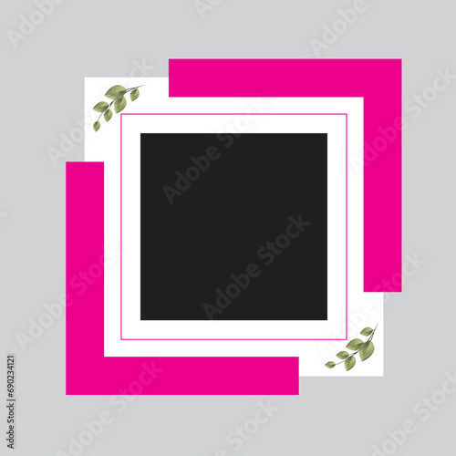 one photo collage template. vector illustration, new collections