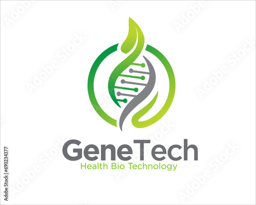 eco tech dna logo designs simple for medical research and laboratory logo