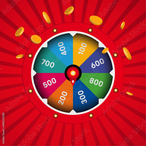 Lucky Draw cash prize spinner 