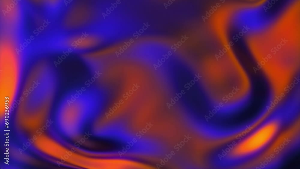 3D Animation - Abstract colorful background of a looping animated reflective material with swirling texture