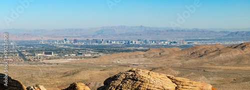 Photography 4K Image: Las Vegas Skyline View from Red Rock Canyon